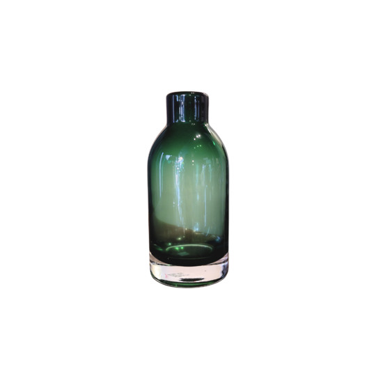 Flat Bottomed Glass Bottle Vase - Green 20m